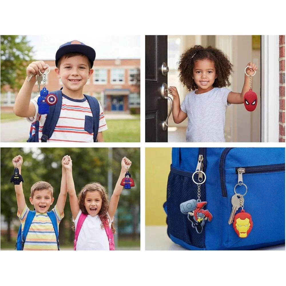 20 Waterproof Rubber Keychains for Children's Parties – Fun & Versatile Gifts